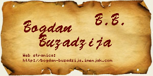 Bogdan Buzadžija vizit kartica